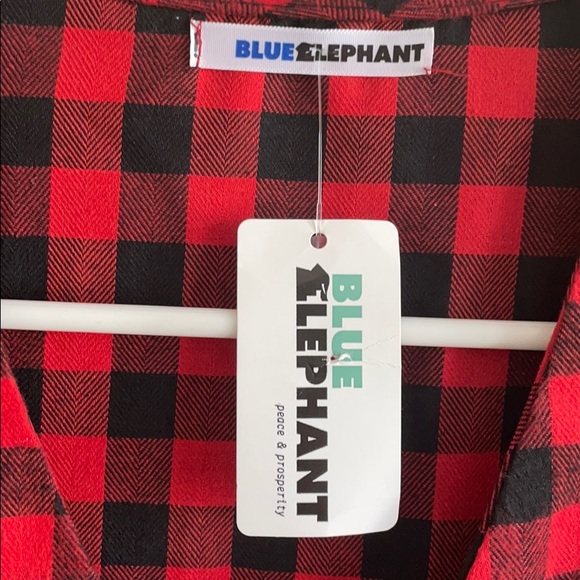 Blue Elephant Buffalo Plaid Twist Dress - Picture 4 of 6